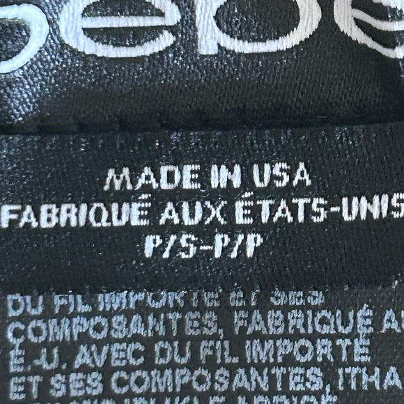 BEBE String Top Black With Attached Tank Top Underneath NWOT Size Small - Picture 4 of 9